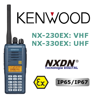 Walkie DIGITAL KENWOOD ATEX NX-230EX / NX-330EX